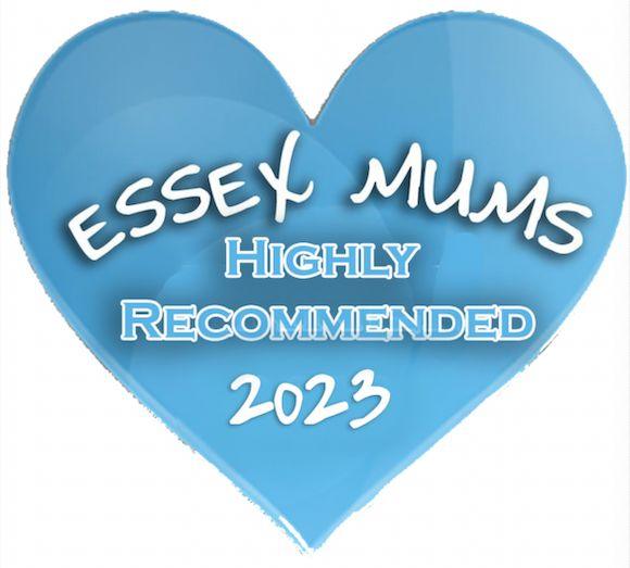 Essex Mums Highly Recommended 2023 badge.