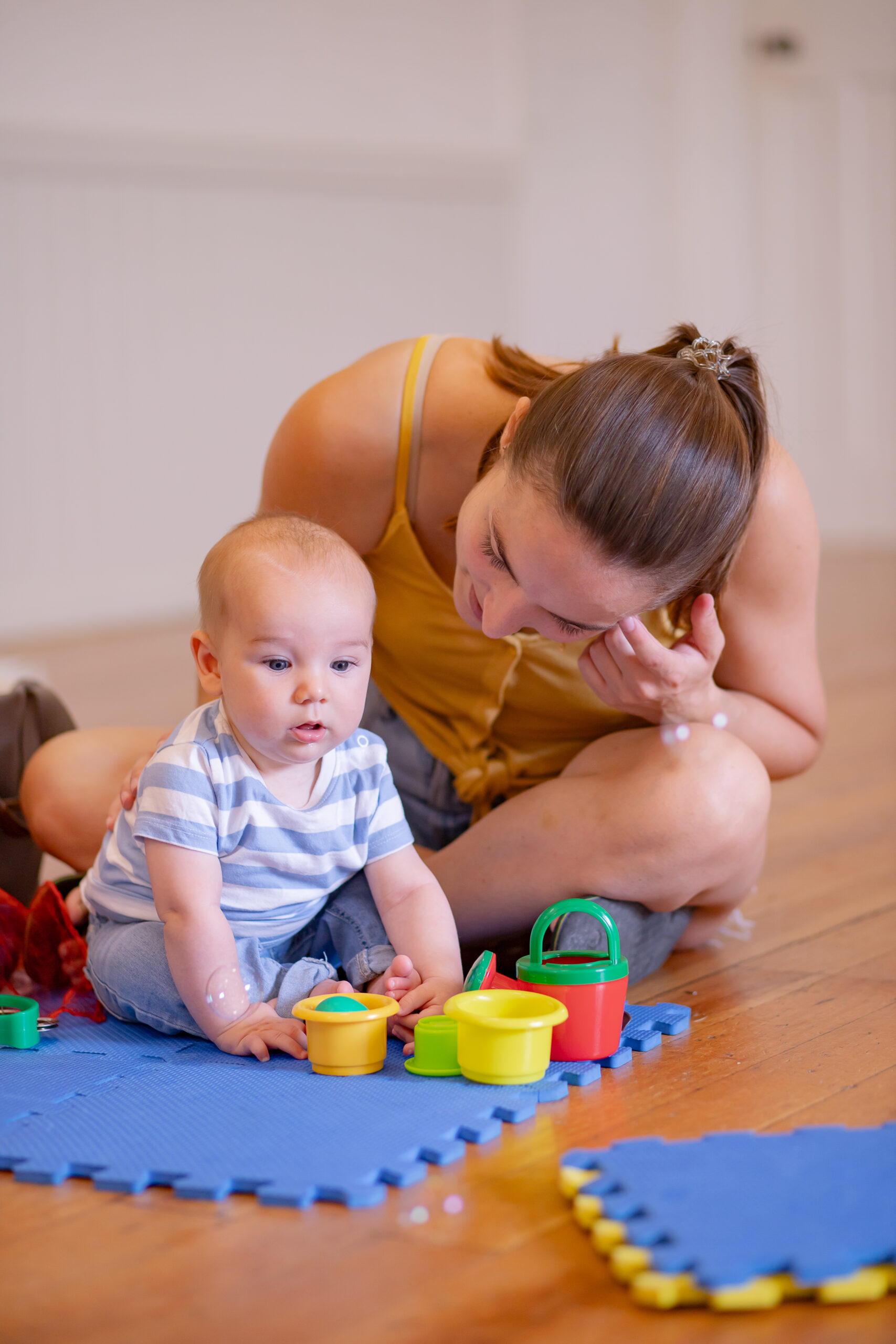 baby and parent at sensory class